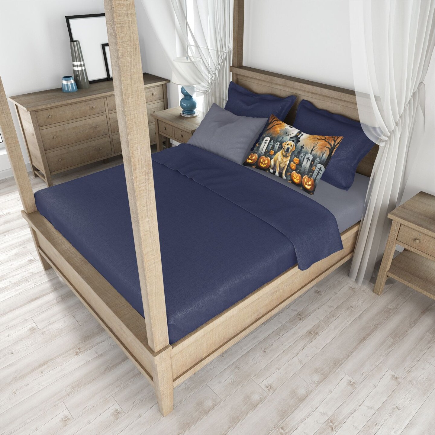 Yellow Labrador Retriever Standard Pillowcase 30 x 20.5 Inches Halloween