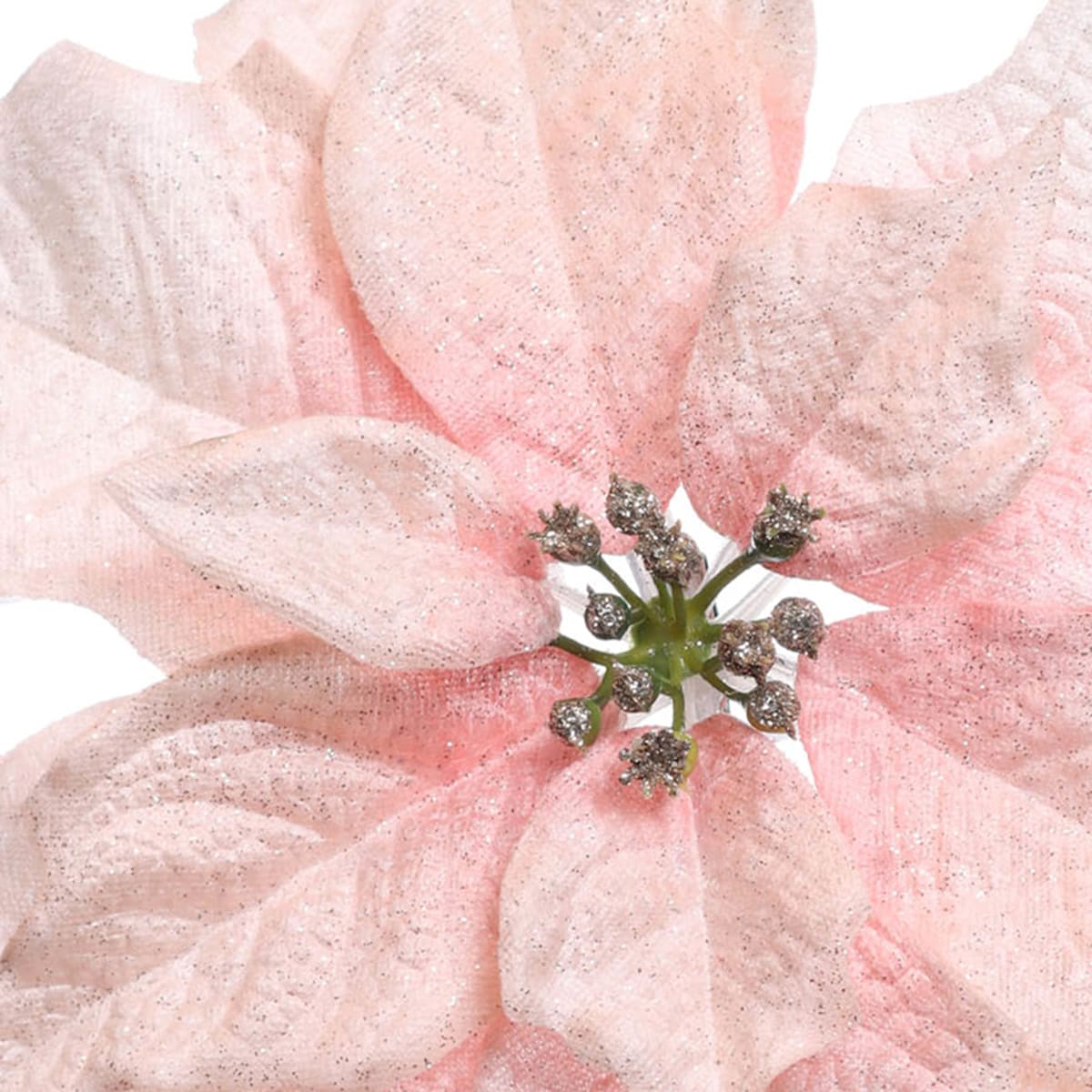12&#x22; Velvet Poinsettia Clip &#x2013; Luxe Floral Christmas Clip Accent