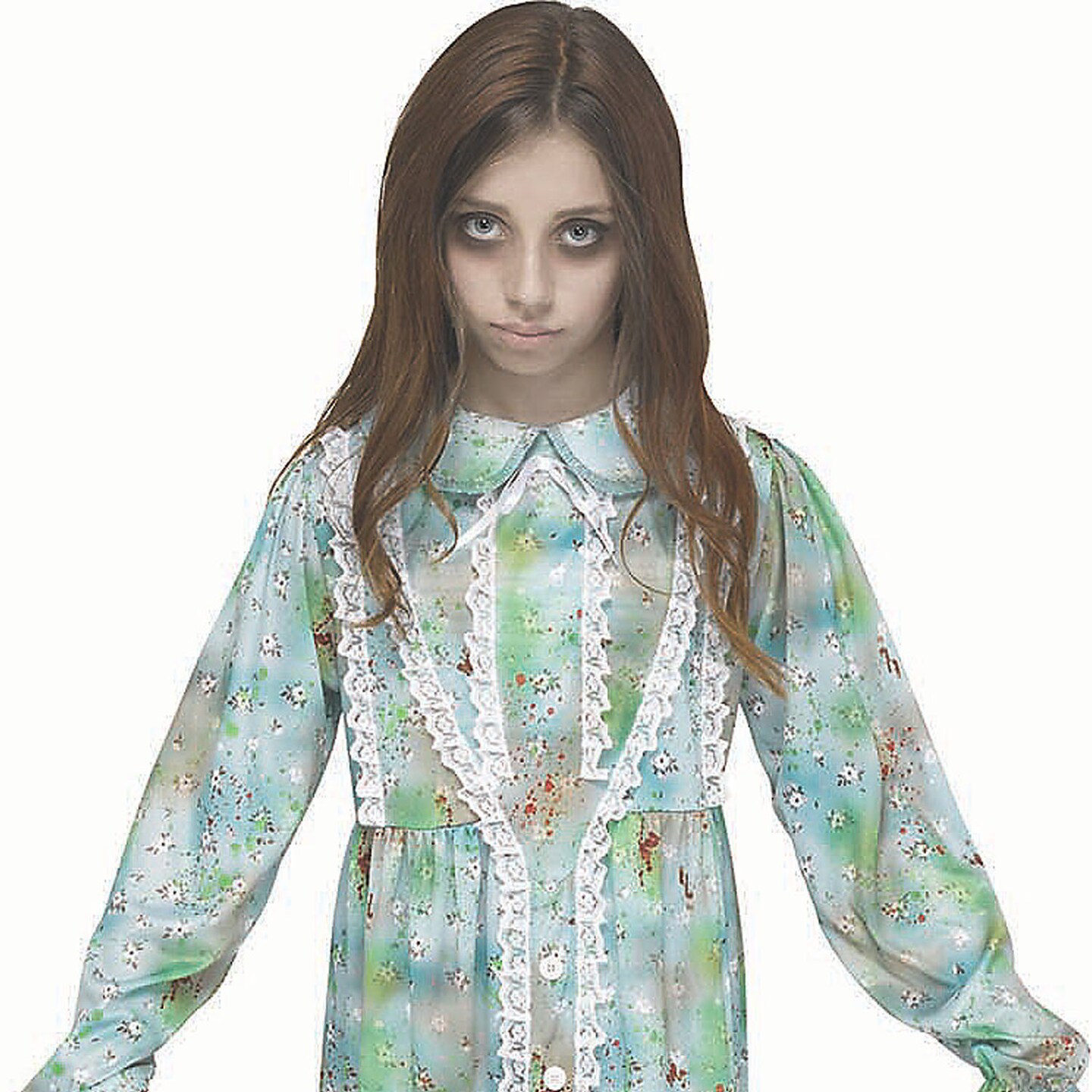 Girls Multicolored Polyester Nightmare Nightgown Costume Halloween Dress Outfit