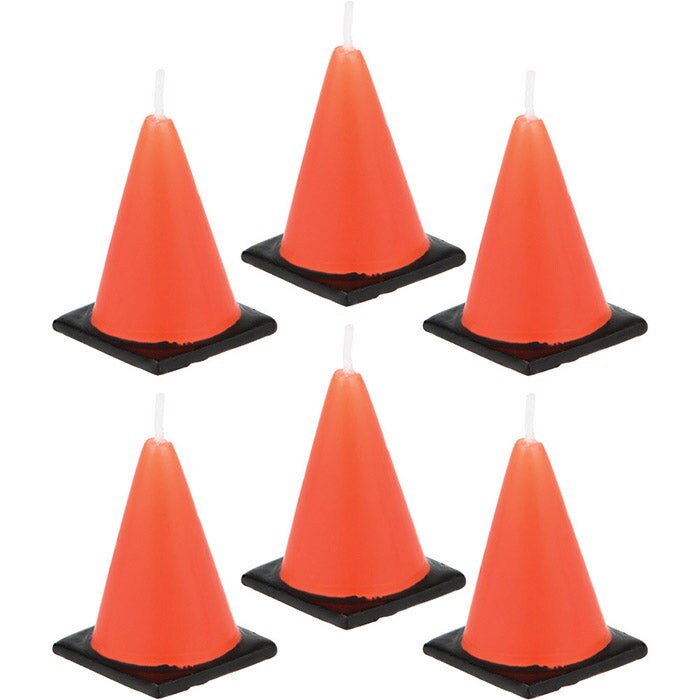 Construction Cone Candles (6/Pkg)