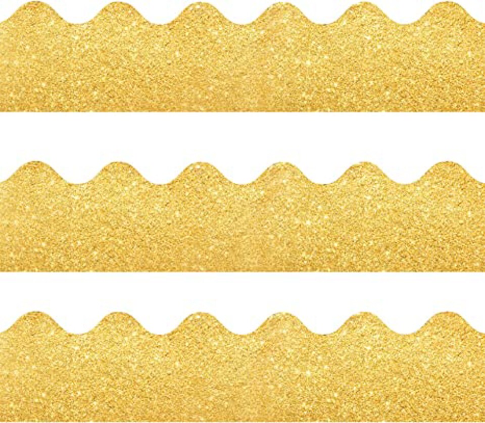 Bordette Scalloped Bulletin Board Border 2.25" x 50 Ft Roll – Classroom Decorative Trim, Multiple Colors Available (Gold, Black, Blue, Red & More)