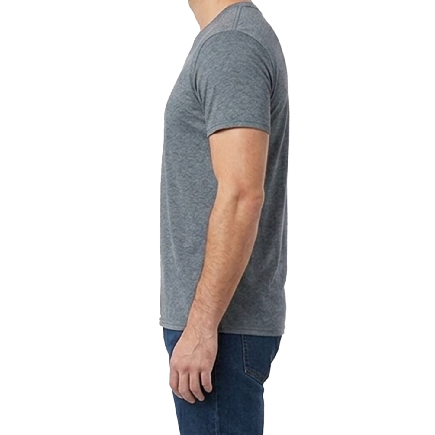 Gildan Adult's Softstyle V-Neck T-Shirt, Arts & Craft Dark Heather Plain tee