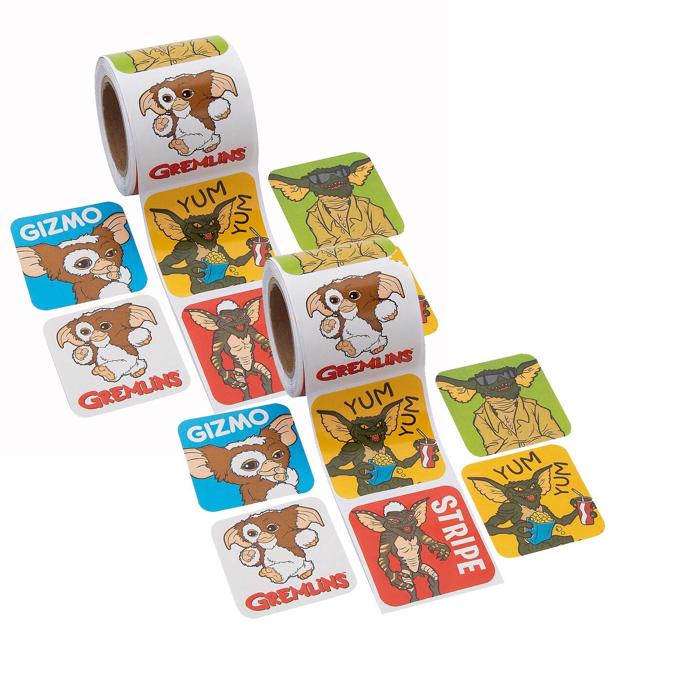 1 1/2" Gremlins Gizmo and Gremlin Characters Sticker Roll 100 Pieces
