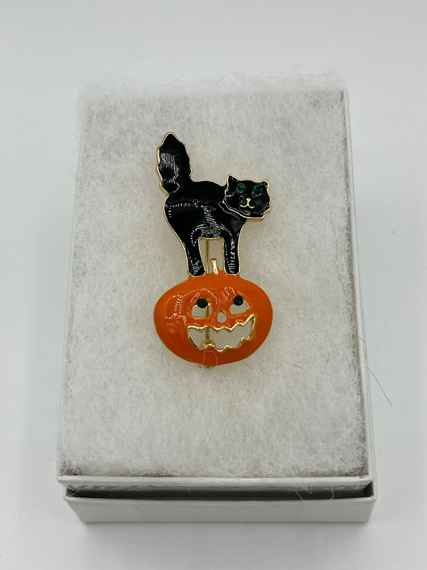Cute Halloween Enamel Orange Pumpkin and Black Cat Pin Brooch MakerPlace  by Michaels