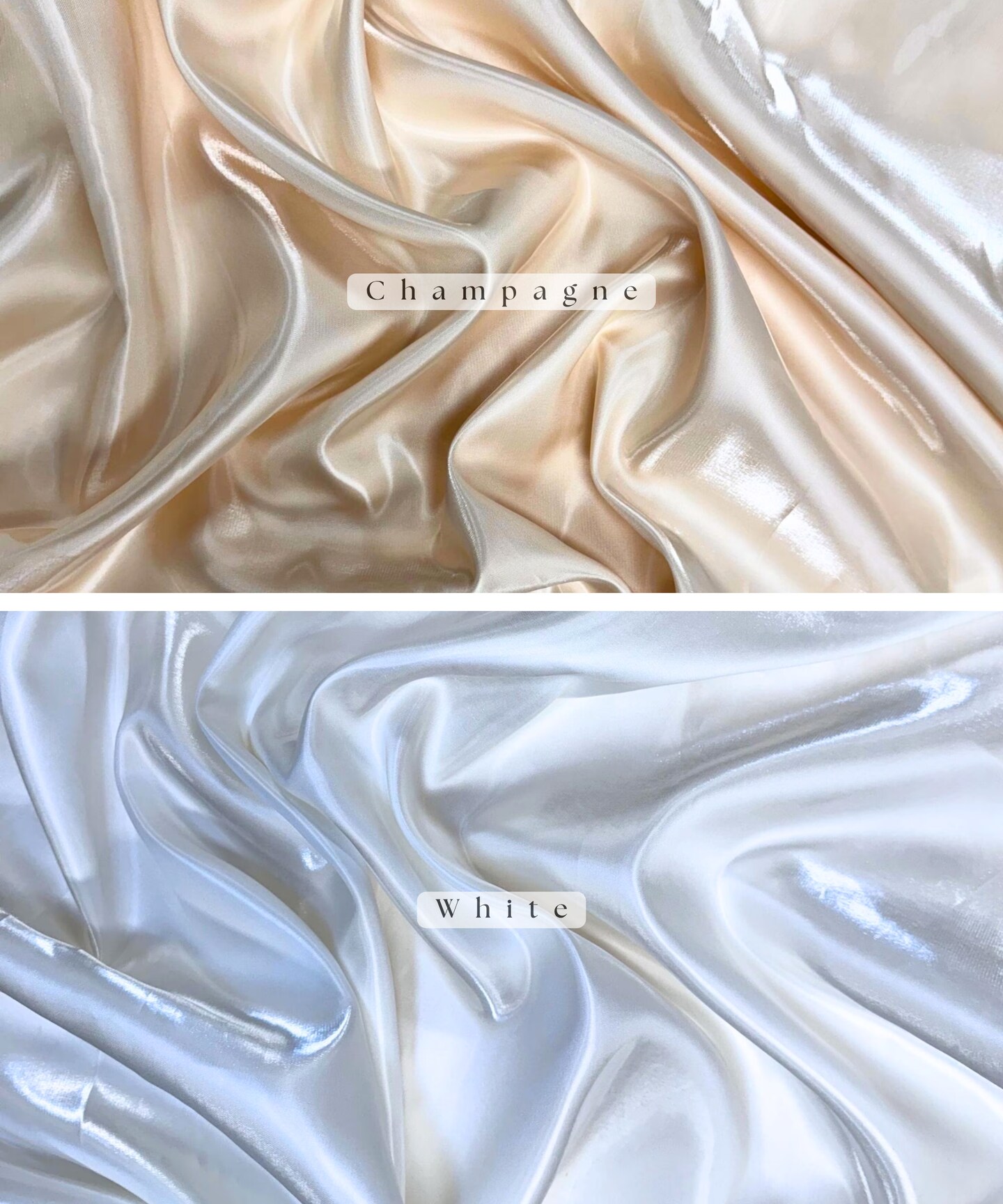 Liquid Satin Fabric by the Yard, 58-60" Wide Reflective Silky Satin