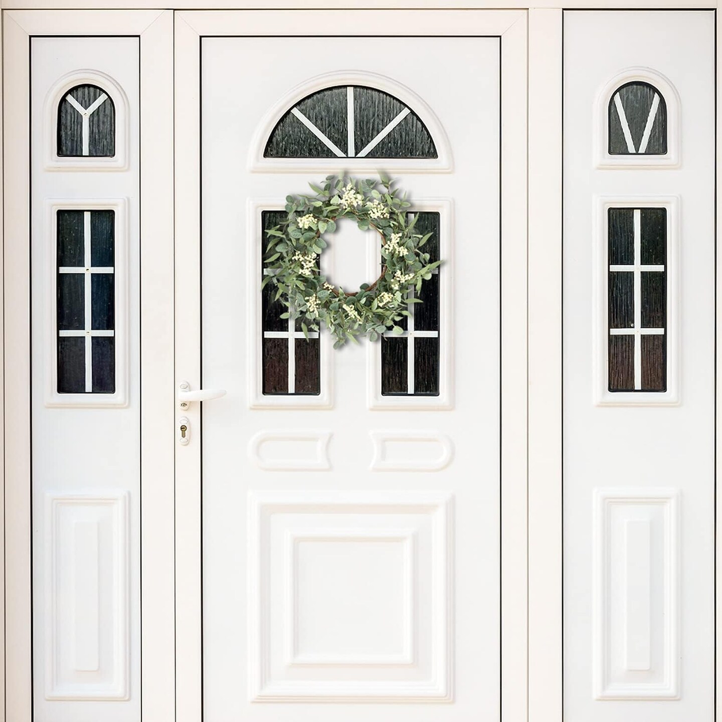 20&#x22; Lush Eucalyptus Wreath &#x2013; Elegant Greenery for Front Door, Porch &#x26; Home D&#xE9;cor