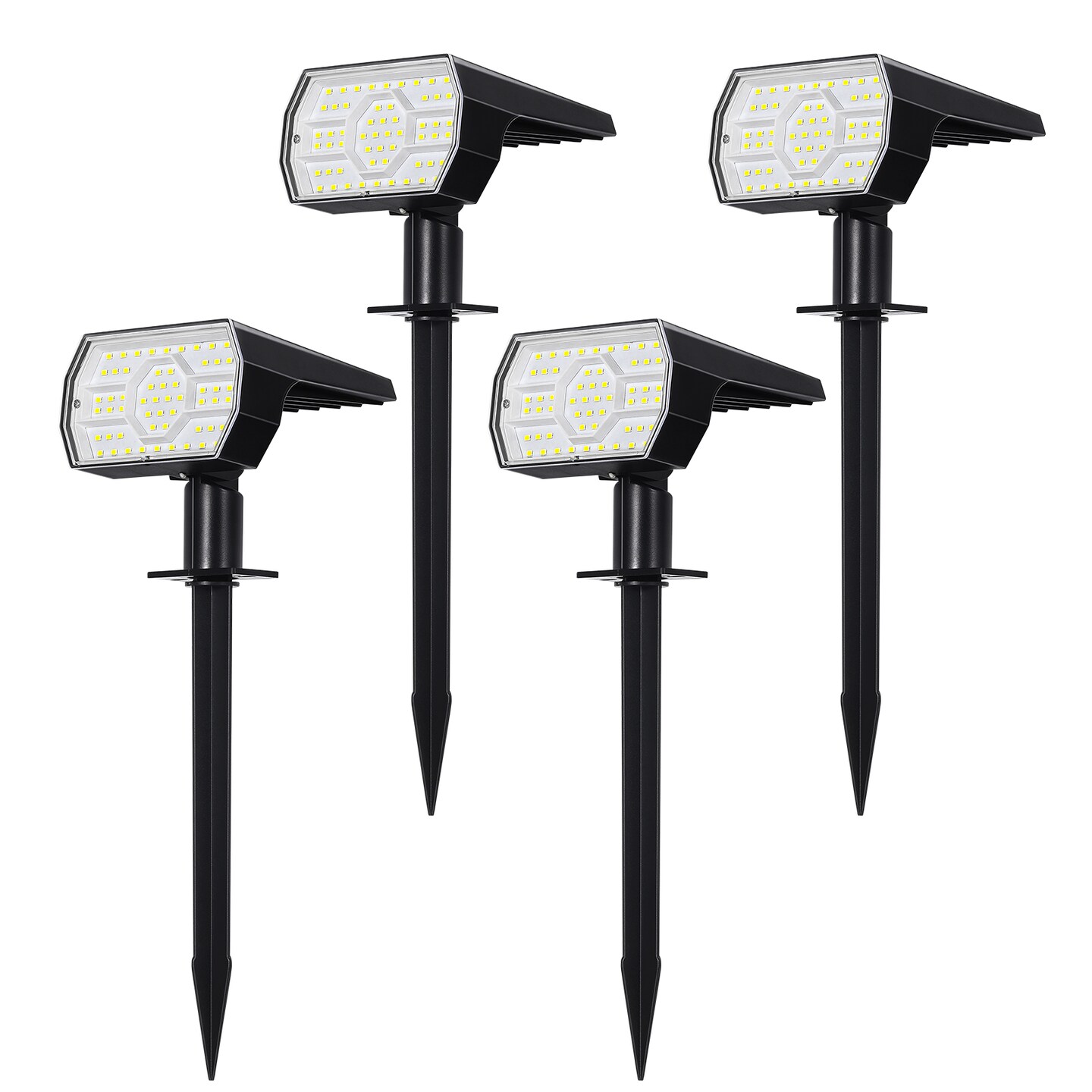 4PCS Waterproof Solar Landscape Spotlights,2-in-1 Adjustable for Yard Backyard