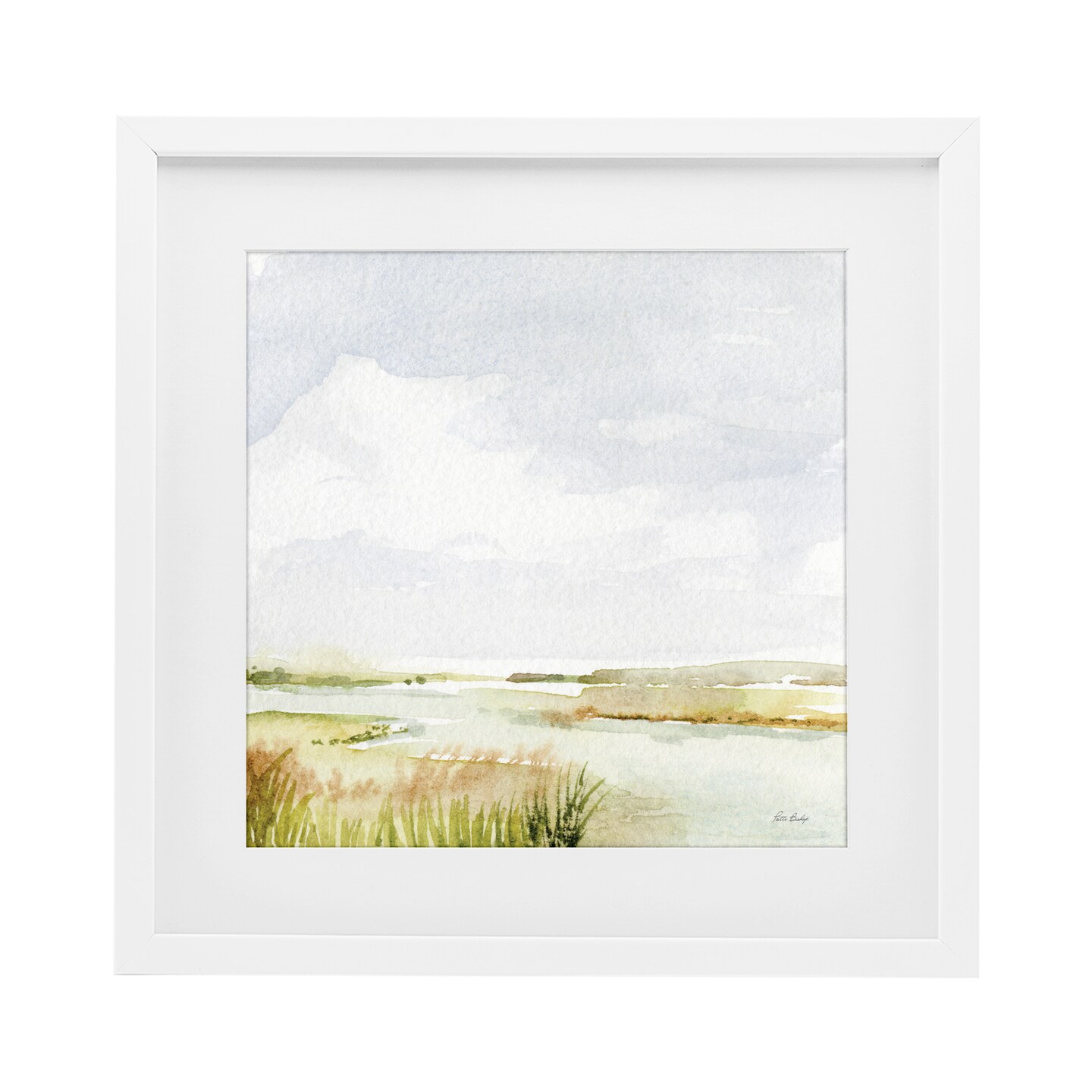 Stupell Industries Delicate Marsh Painting Framed Print Under Glass, design by Patti Bishop