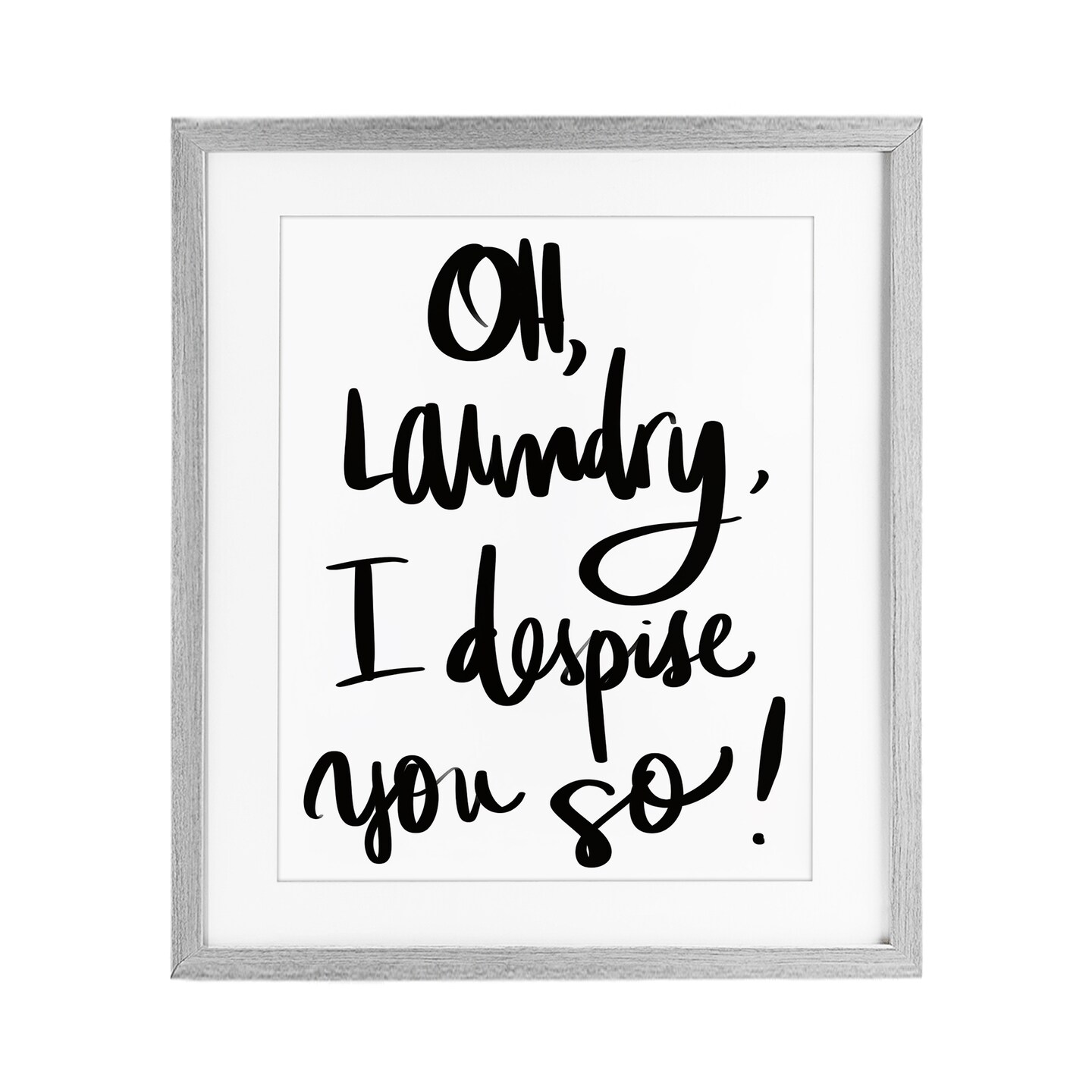 Stupell Industries Laundry I Despise You Framed Print Under Glass, design by SD Graphics Studio