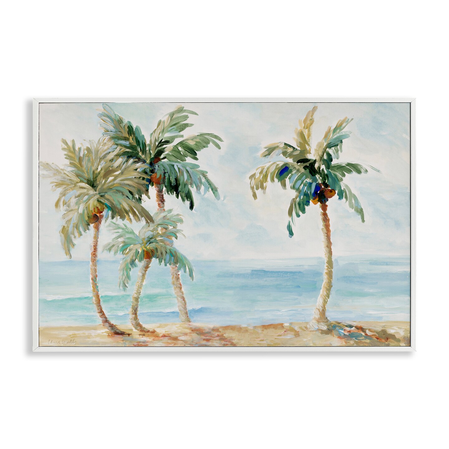 Stupell Industries Palm Trees in Paradise Framed Giclee, design by Lanie Loreth