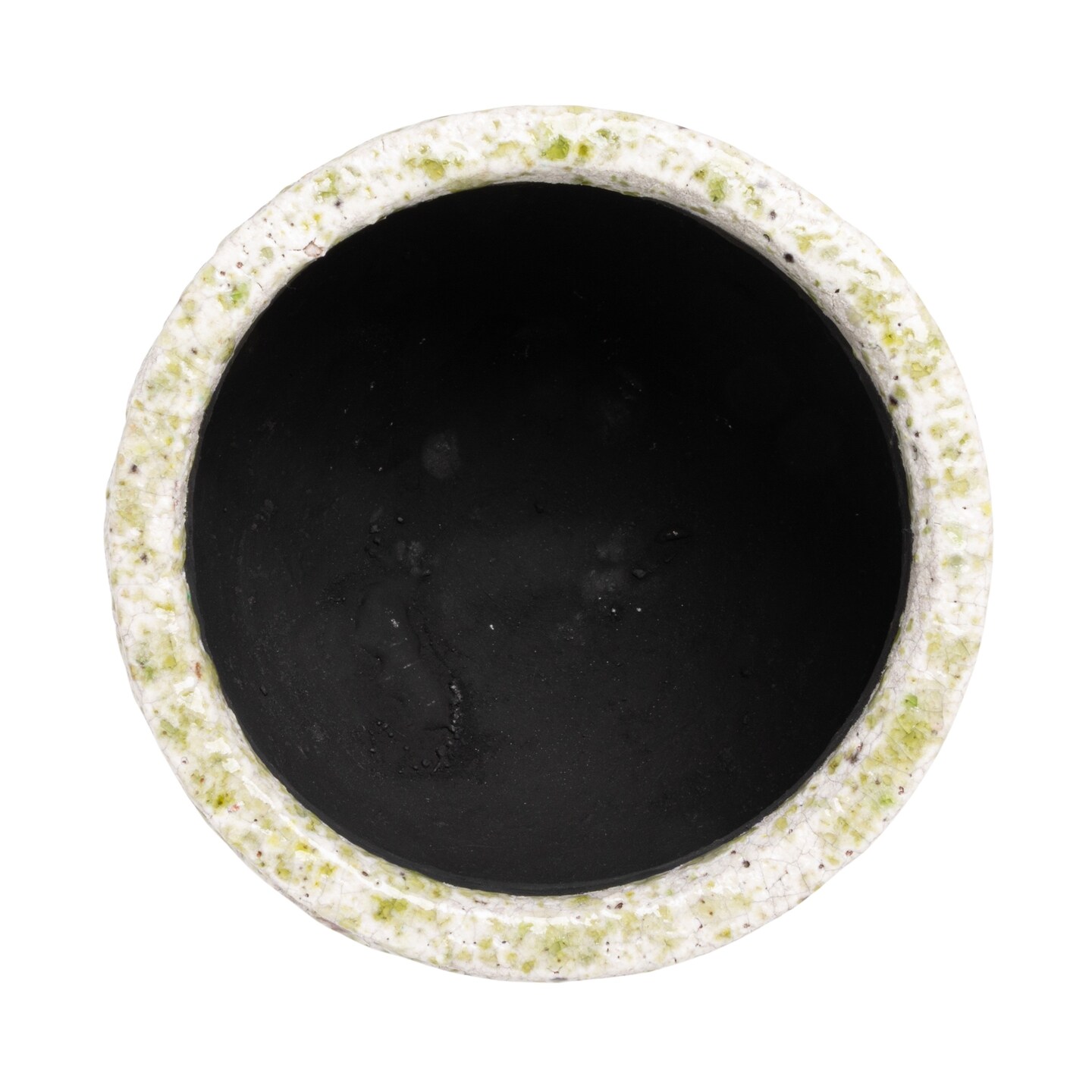 Hello Honey Terra-cotta Planter with Crackle Glaze and Terrazzo Finish