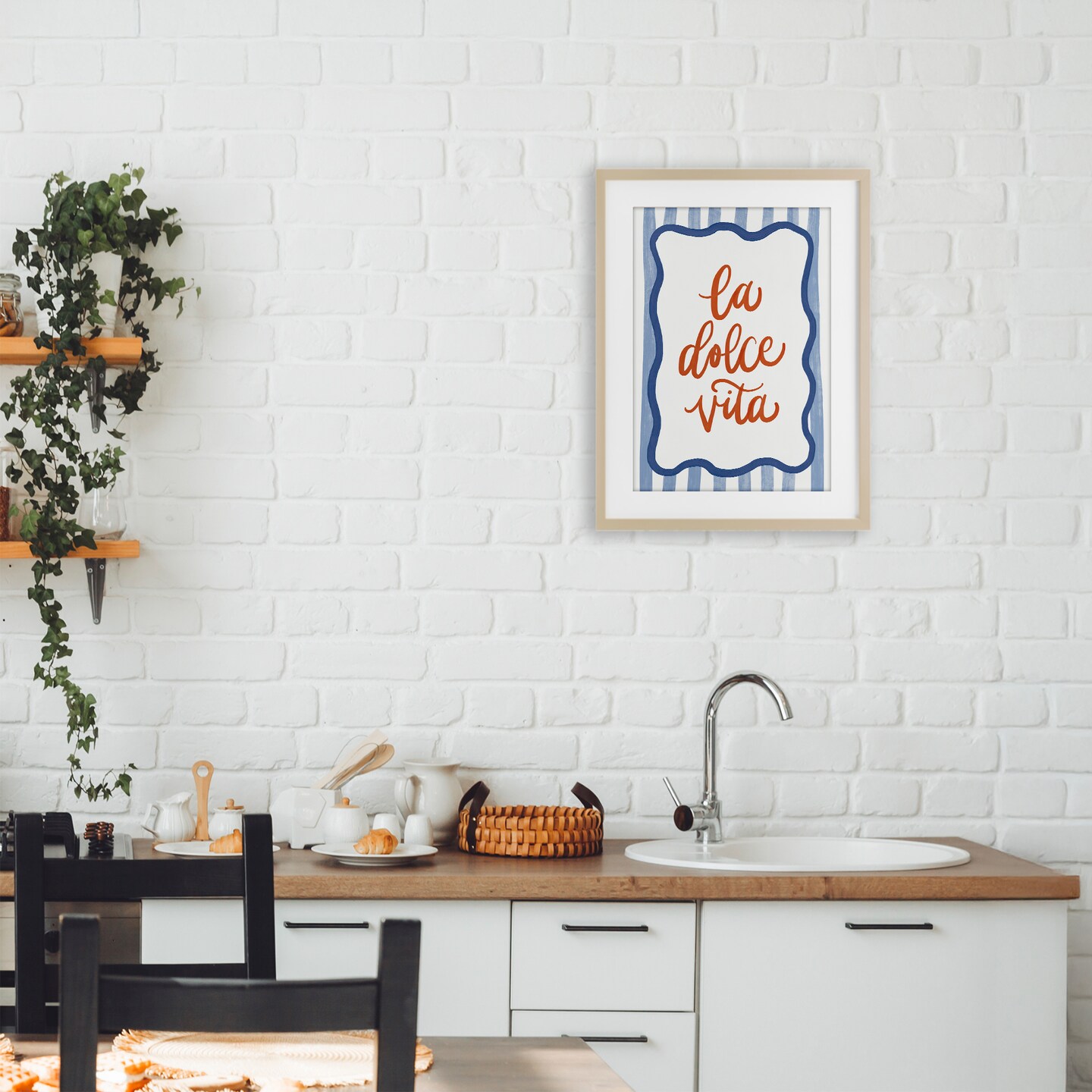 Stupell Industries Italian Kitchen Typography Framed Print Under Glass, design by Amanda Houston