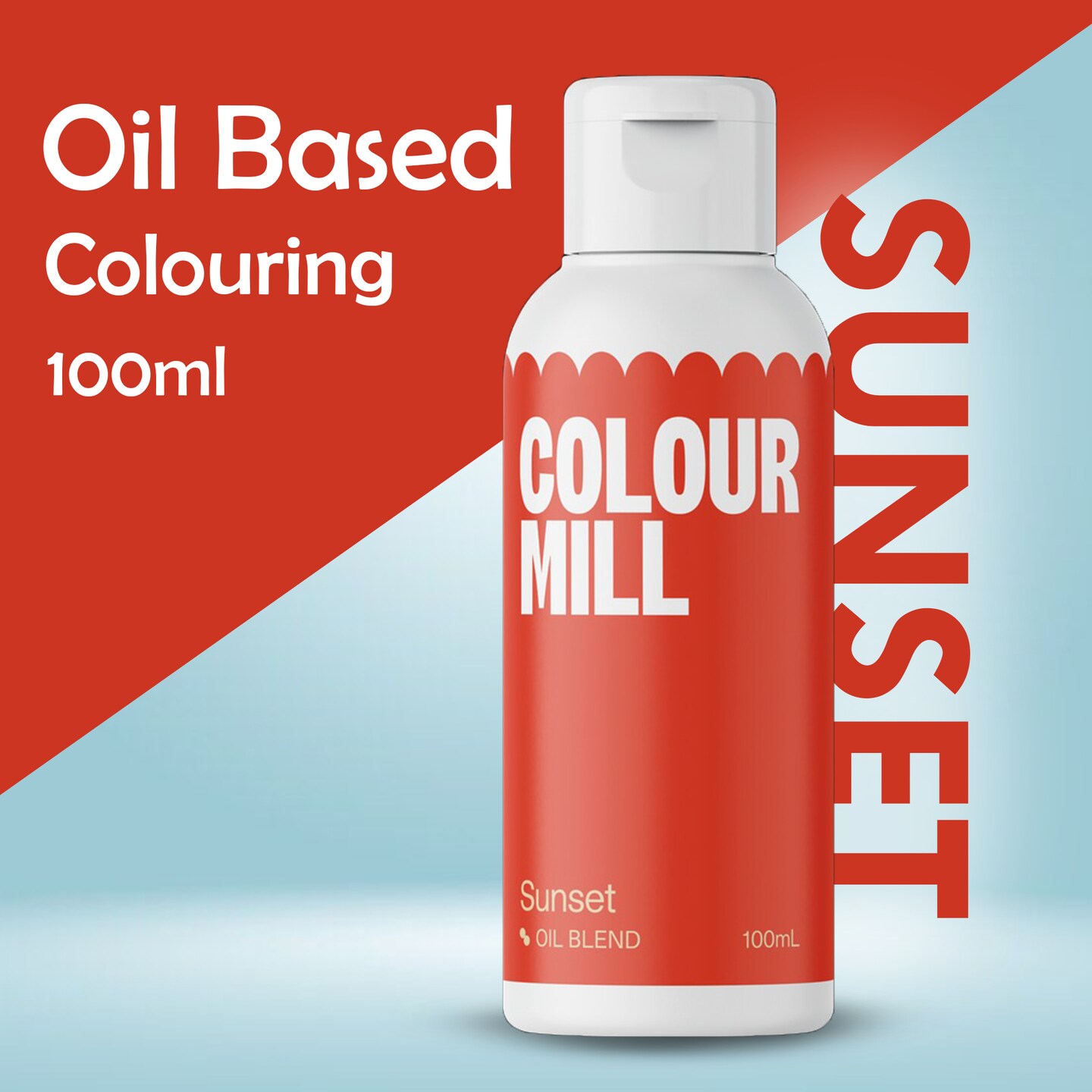 100ml Sunset Oil Based Food Coloring Gel for Baking Buttercream Vegan Halal Kosher Certified