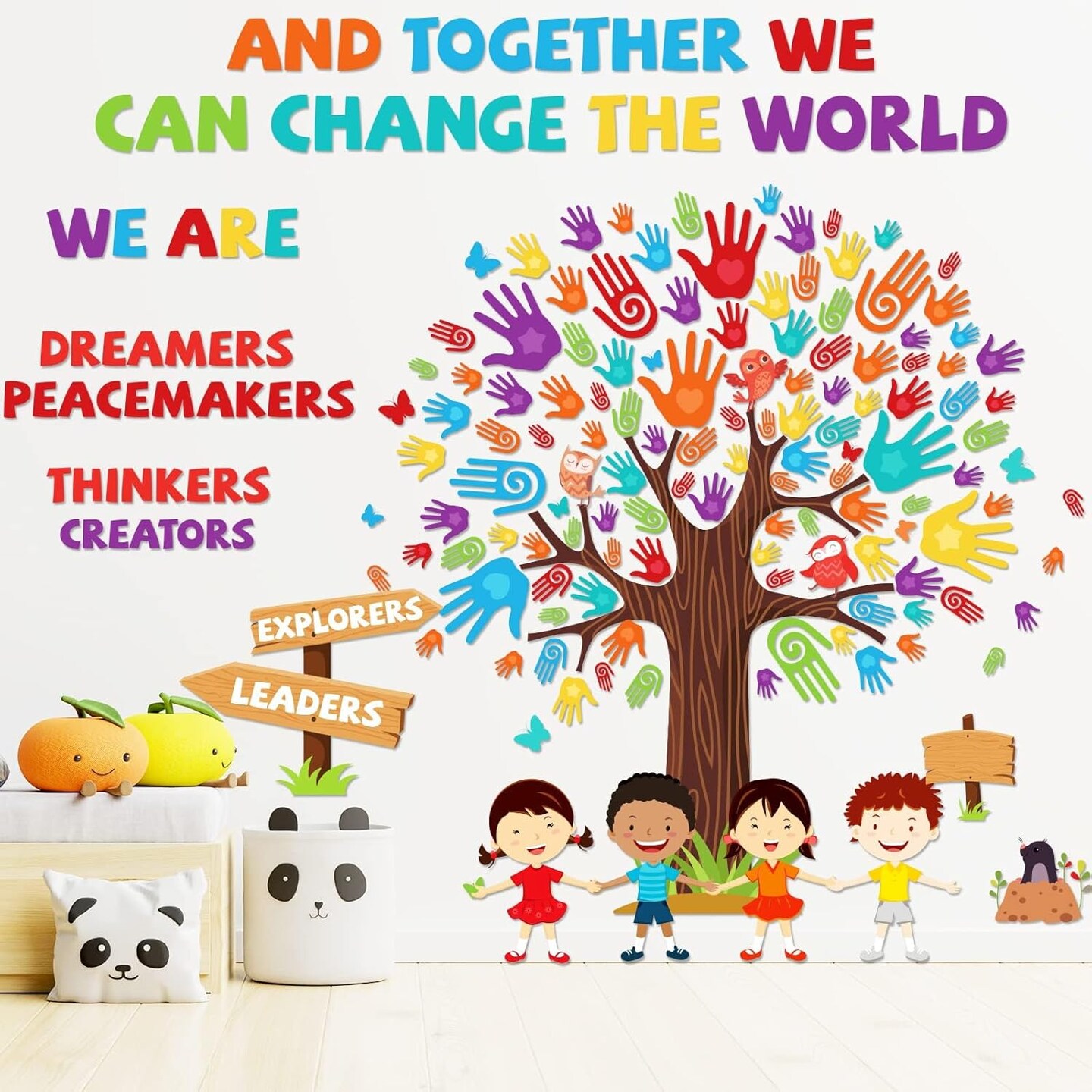 156PCS Classroom Tree Bulletin Board Decorations Set