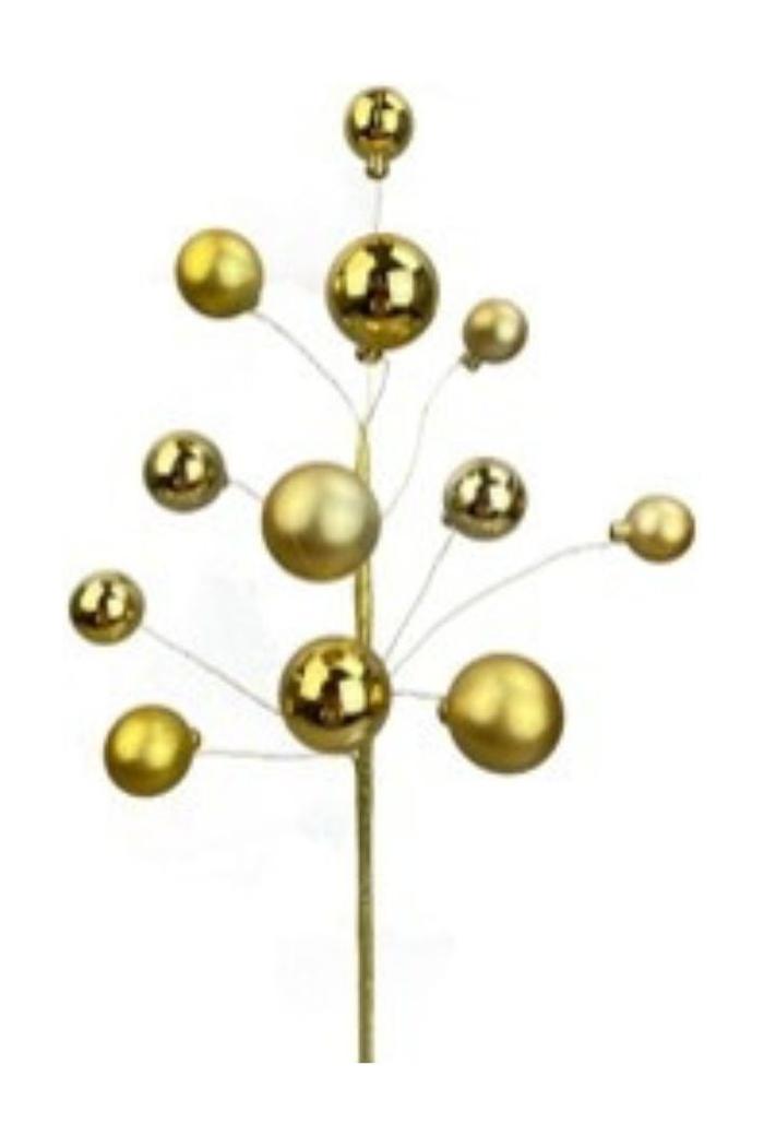 16&#x22; Ornament Ball Pick: Gold