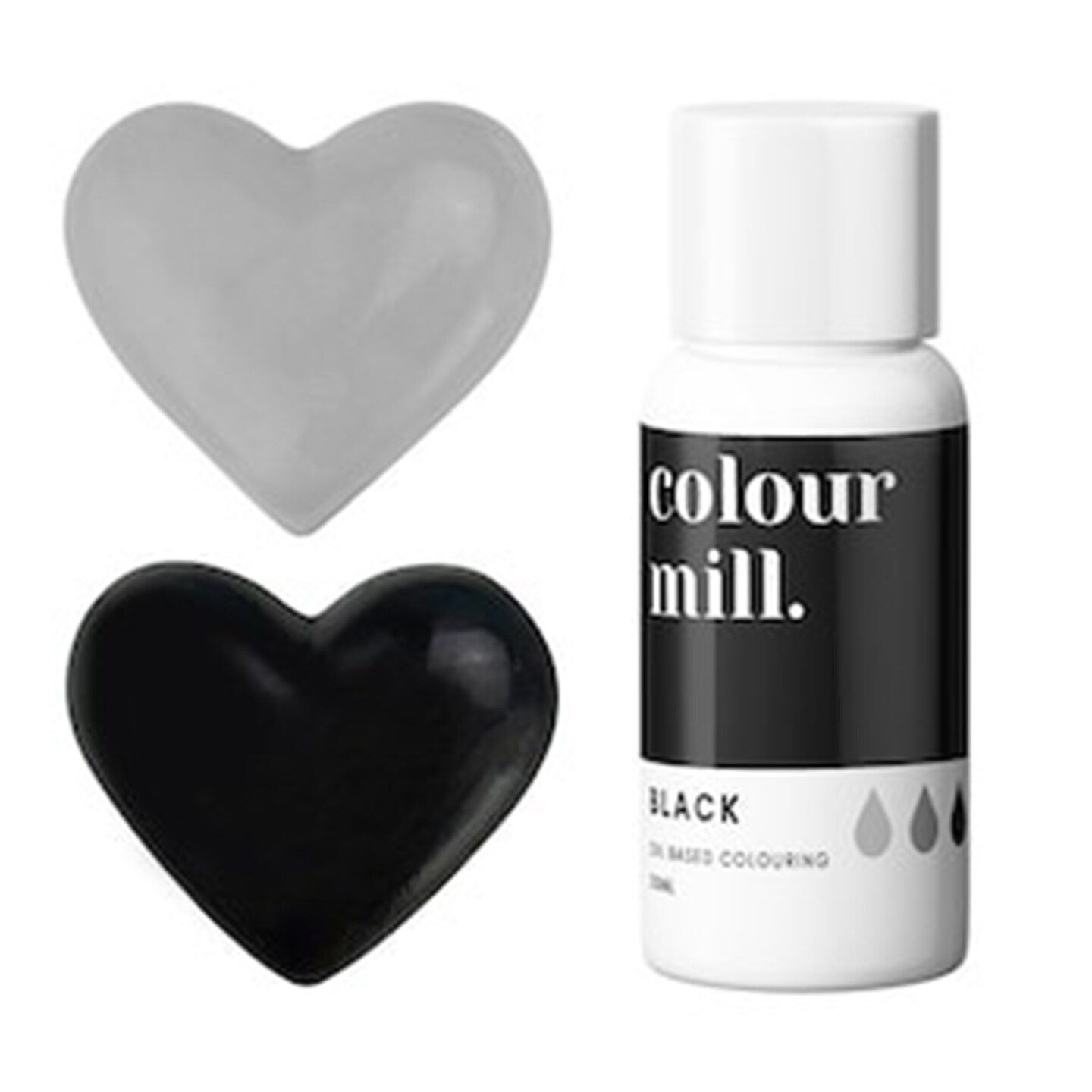 20ml Black Oil Based Colouring for Vibrant Buttercream Ganache Fondant Cake Batter and More