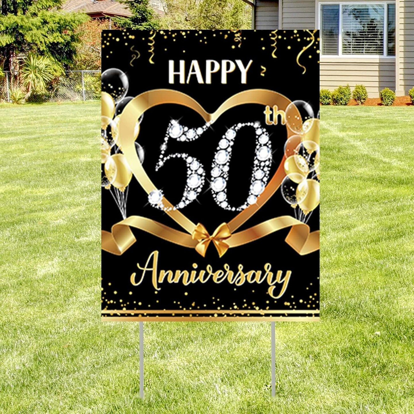 50th Anniversary Yard Sign Decoration