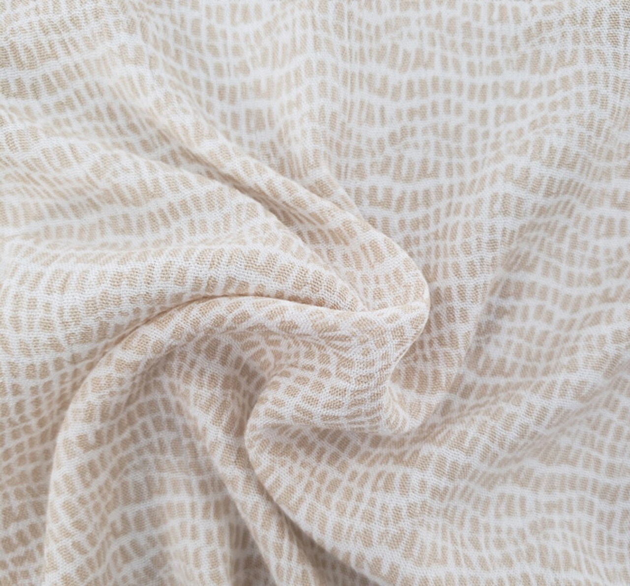 1 Yard Rayon Crinkle Beige Woven Fabric, 50/52″ Wide 100% Rayon