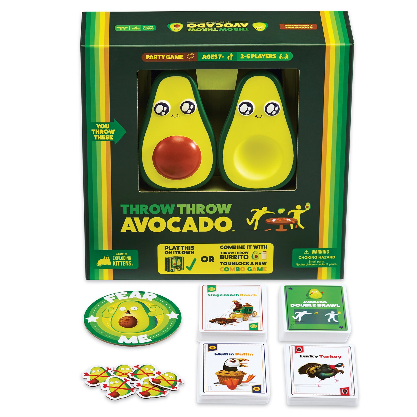 Collections Etc Throw Throw Avocado Dodgeball Card Game