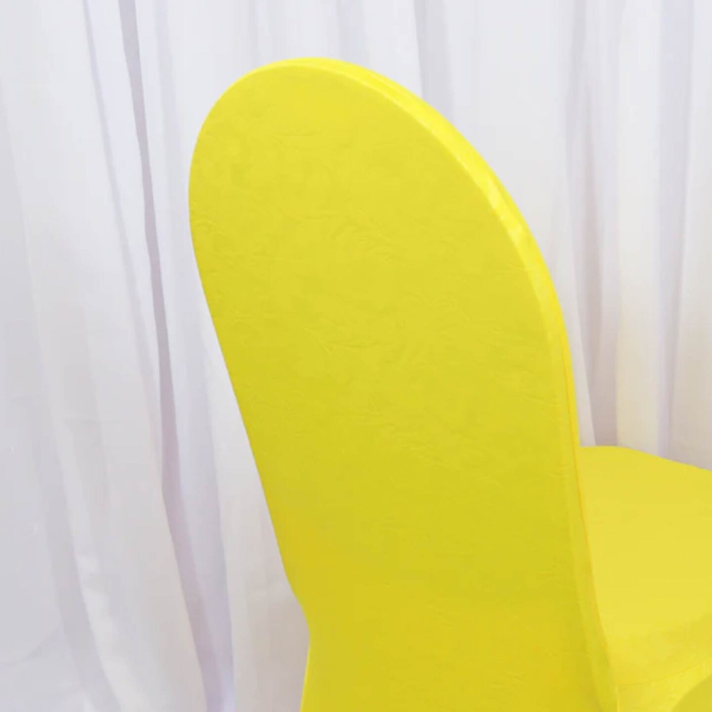 Timeless Embossed Spandex Celebration Chair Cover Canary Yellow