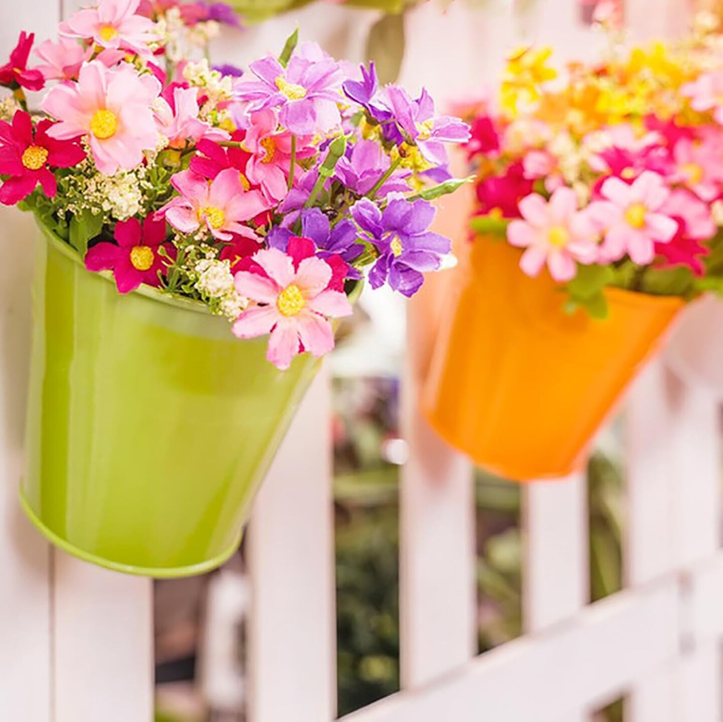 12 Pack Small Metal Buckets with Handle