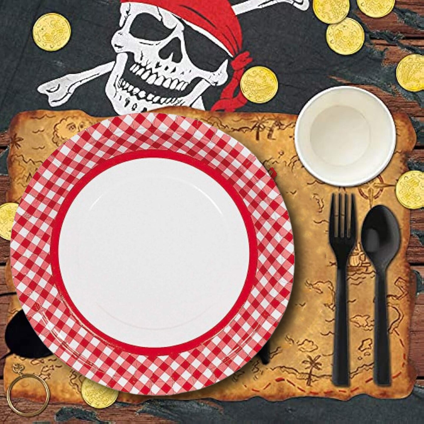 Red Gingham Paper Dinner Plates 24 Count Classic Picnic Party Plates 9 Inch