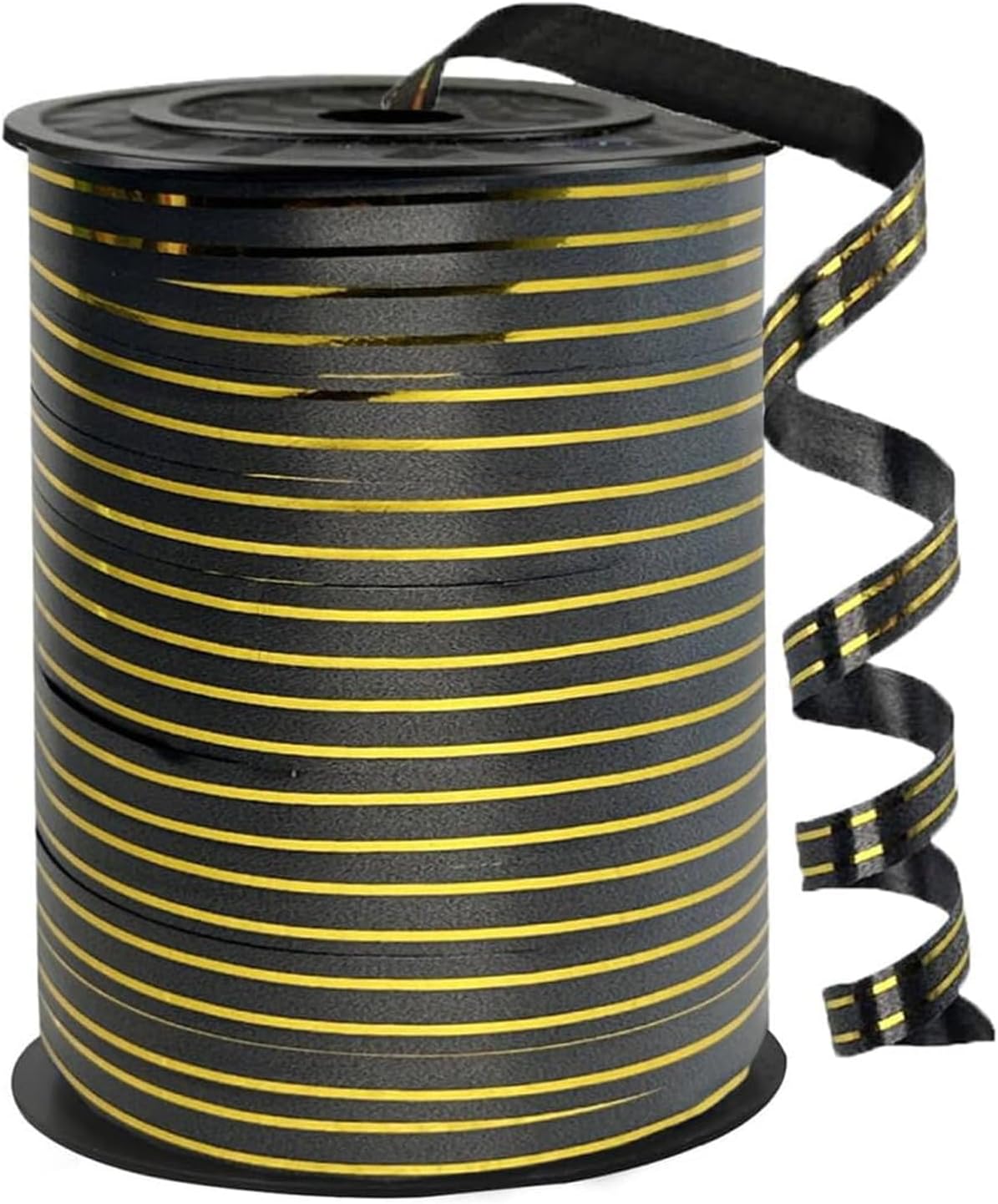 Black Gold Rimmed Curling Ribbon