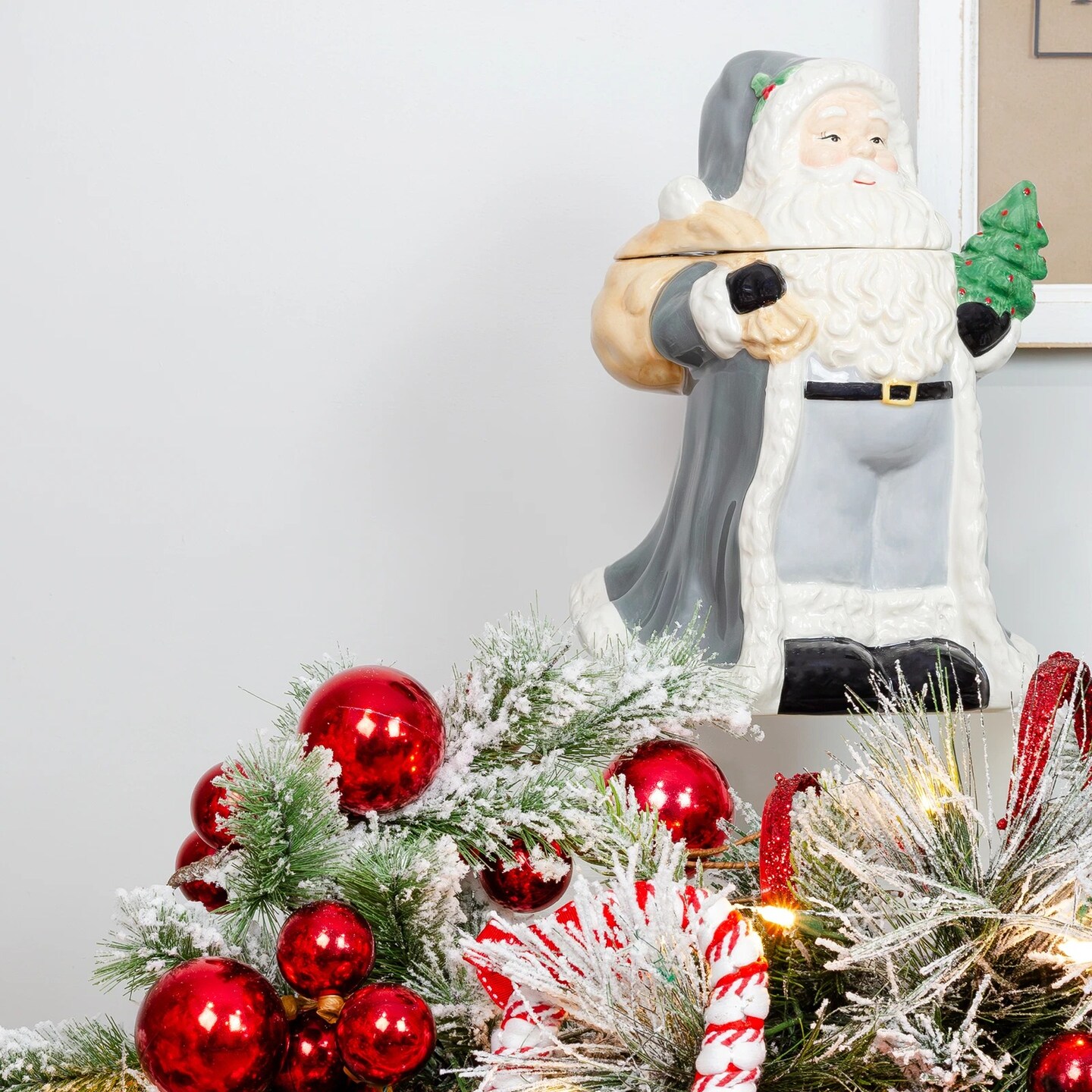 Flocked Evergreen Picks 6ct Snow Frosted Christmas Floral Stems