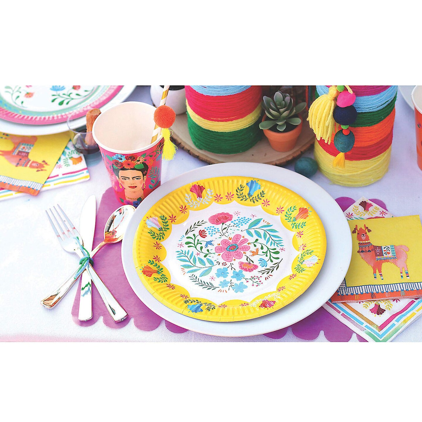 12 Count Boho Party Floral Paper Dinner Plates 9 Inch Colorful Disposable Bohemian Theme Supplies