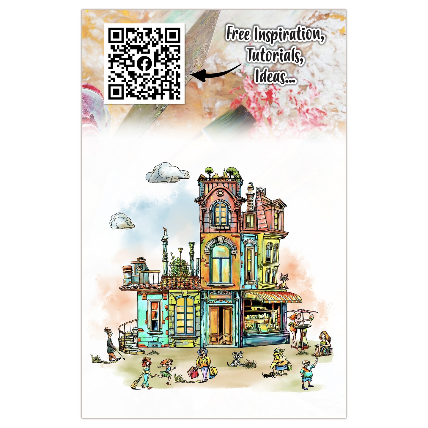 AALL And Create A5 Photopolymer Clear Stamp Set-Roofline Friends