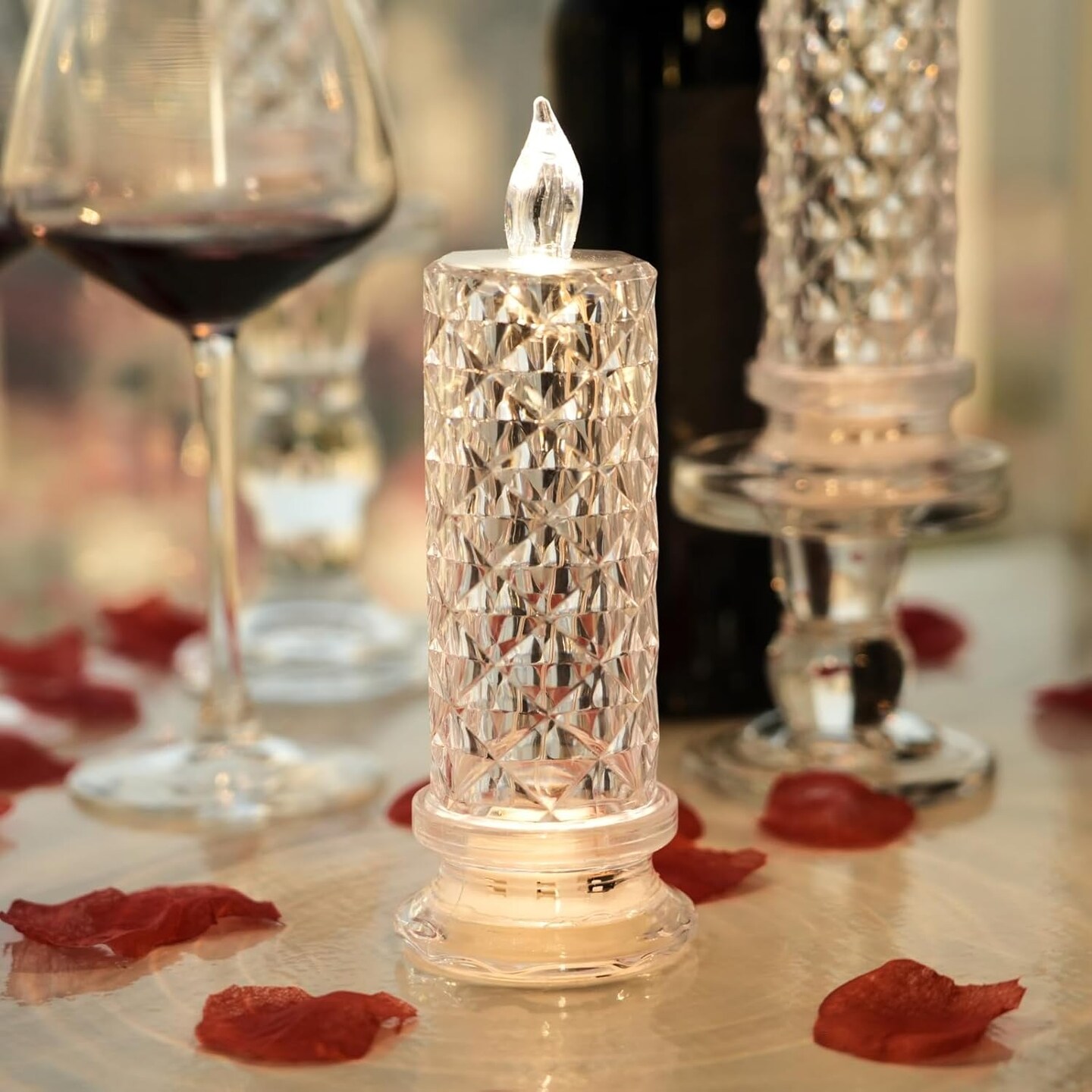 6PCS- 6PCS Romantic Battery Operated Candles Led Pillar