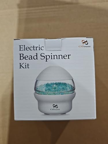 Electric Bead Spinner, Clay Bead, Seed Bead Spinner with 2 Big Eye Beading Needles, Fast Beading for Jewelry Making, DIY Waist Beads, Bracelets, Necklace (Patent)