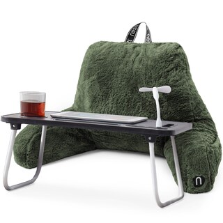 Cuscino Da Lettura Nestl Con Scrivania Portatile Per Laptop – Supporto Schiena In Memory Foam Con Federa In Velluto – Set Relax Per Letto