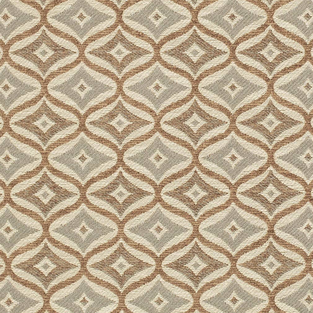 Sable - Brown,grey Silver Abstract Geometric Upholstery Fabric 54 Inches"