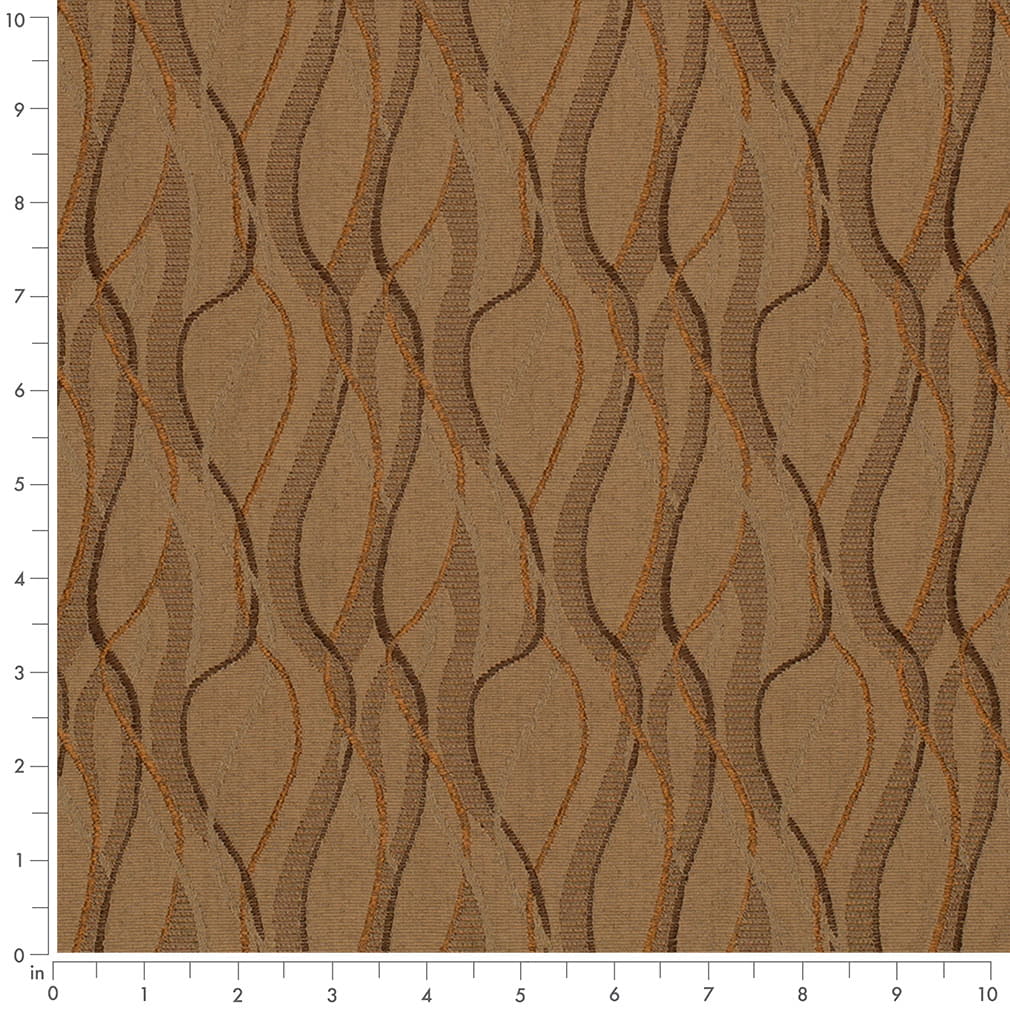 Nutmeg - Brown Abstract Geometric Upholstery Fabric 54 Inches"