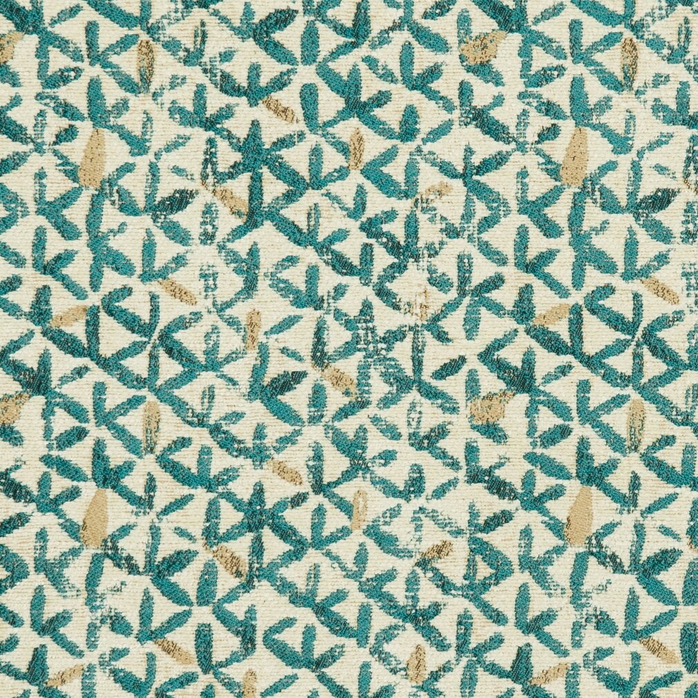 Upholstery Fabric - Aqua & Teal Abstract & Geometric Upholstery Fabric 54 Inches"