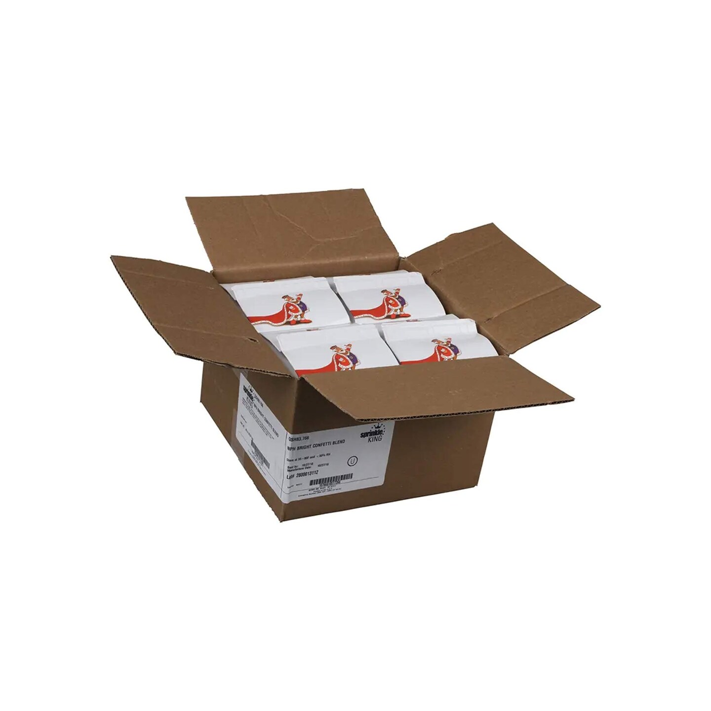 Sprinkle King Bright Confetti Blend Non Partially Hydrogenated Decorettes 5 Pound 4 Pack Bulk