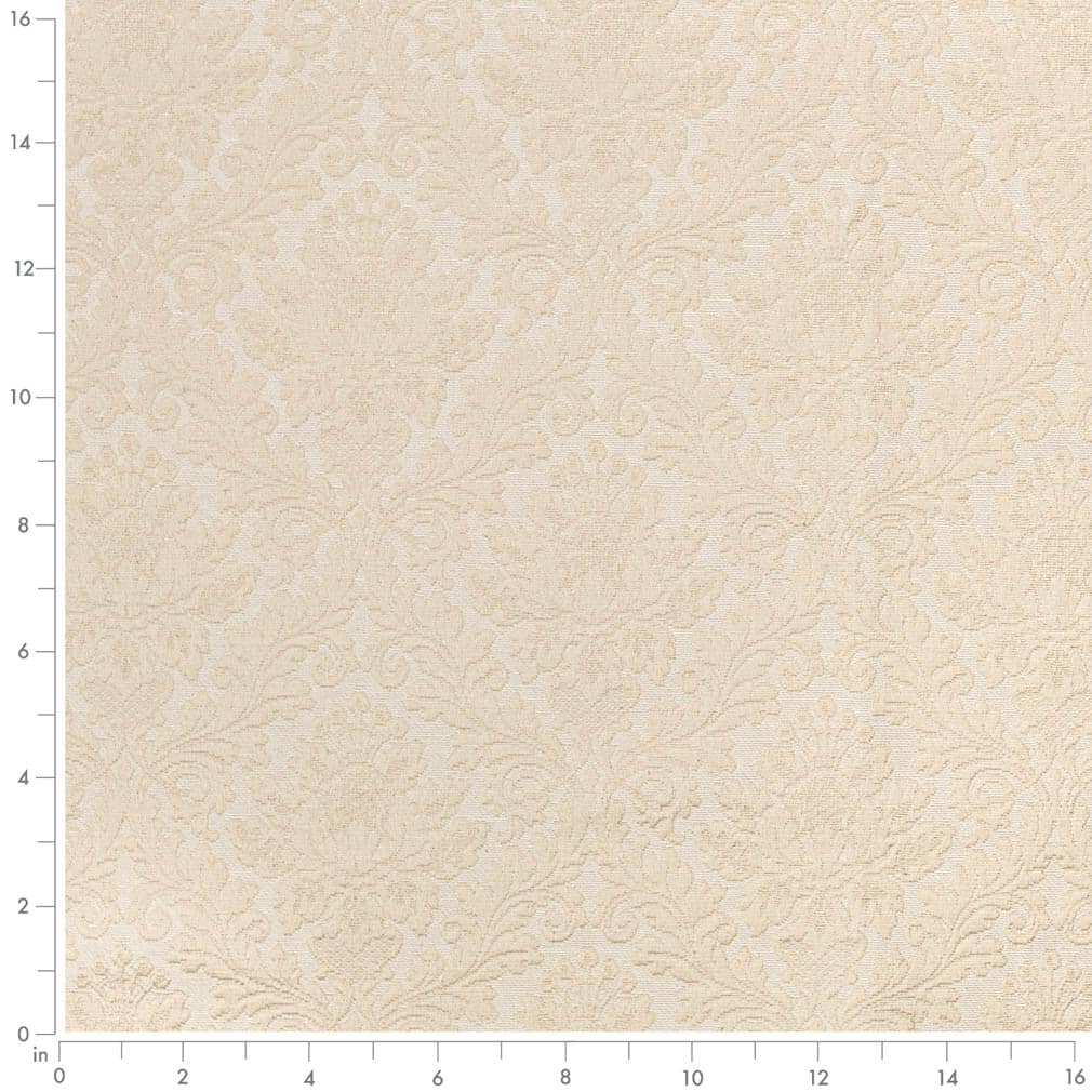 Pearl Damask - White & Ivory Damask Upholstery Fabric 54 Inches"