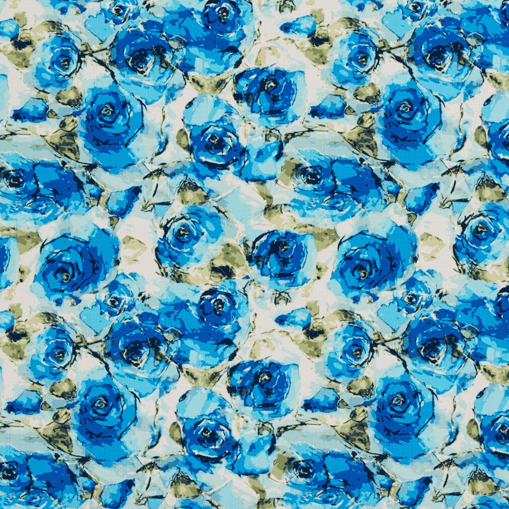 Upholstery Fabric - Blue Floral Upholstery Fabric 54 Inches&#x22;