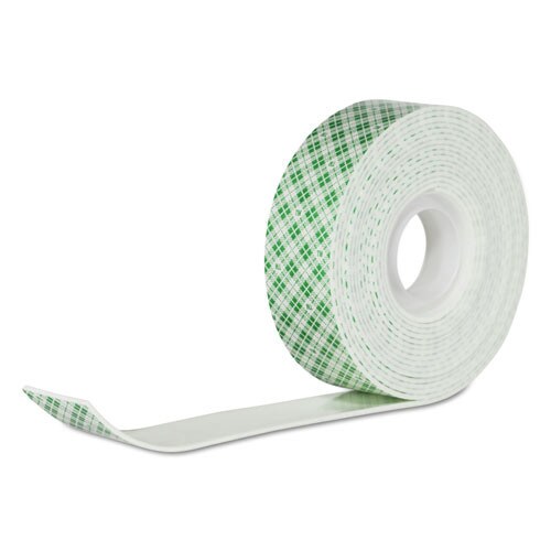 Scotch 1 in. x 125 in. 15 lbs. Capacity Permanent High-Density Foam Mounting Tape - White (1-Roll)