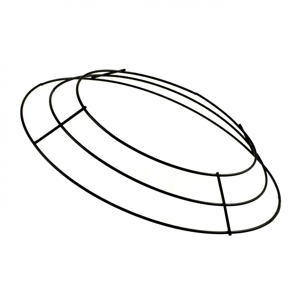 10-inch Plain Wire Wreath Form: 3 Wire Black Frames