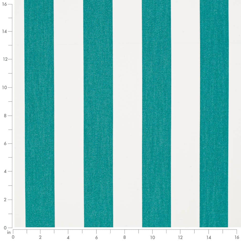 Cabana Peacock - Aqua & Teal Stripe Upholstery Fabric 54 Inches"