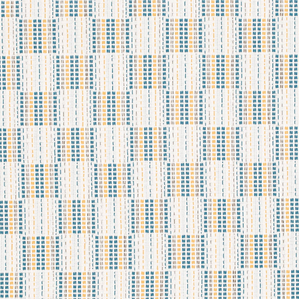 Maize - Blue,Gold & Yellow Abstract & Geometric Upholstery Fabric 54 Inches"