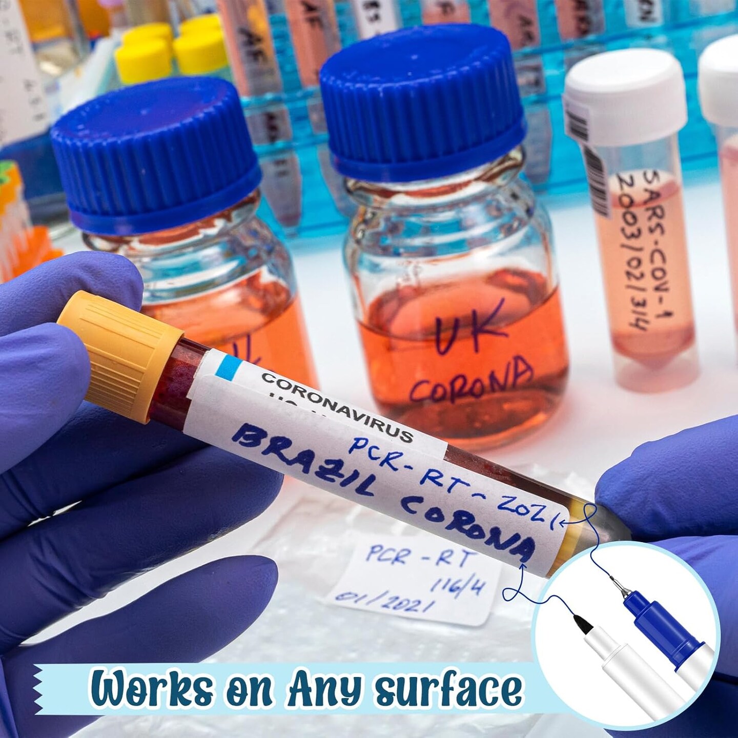 5 Pack Alcohol Resistant Laboratory Markers