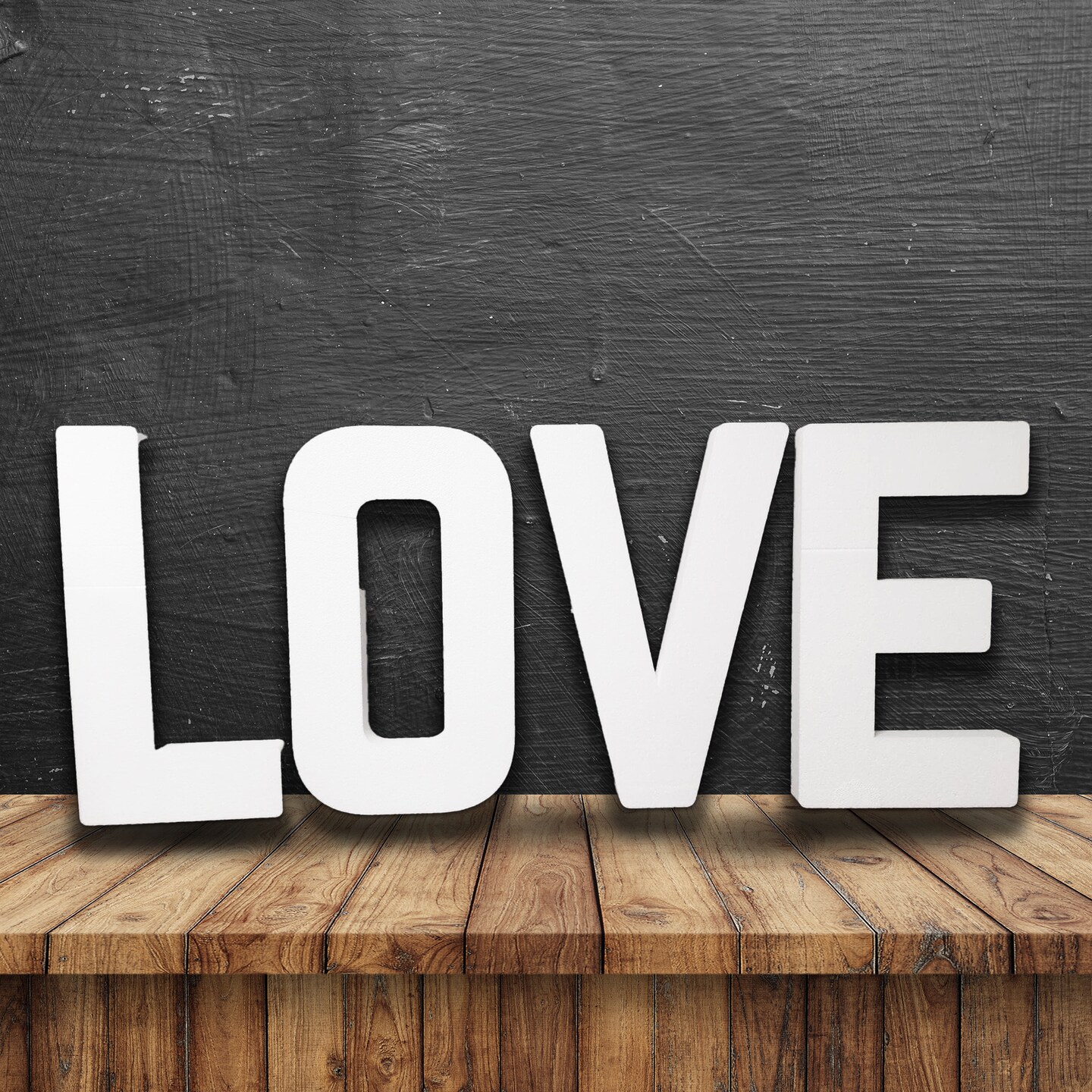 1 Count LOVE White Foam Letters Jumbo Party Decor Customizable Craft Letters 24&#x22;