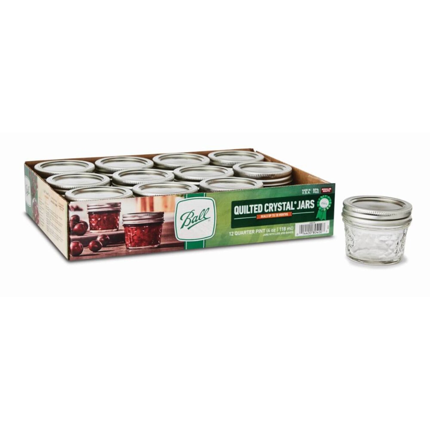 Ball Regular-Mouth Quilted Jelly Jars 4 oz.