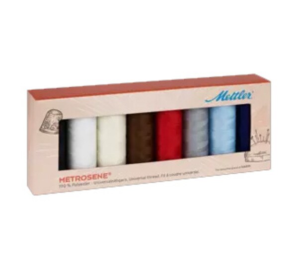 Mettler Metrosene Basic Thread Set by Mettler | (8 50wt Polyester Small Spools)