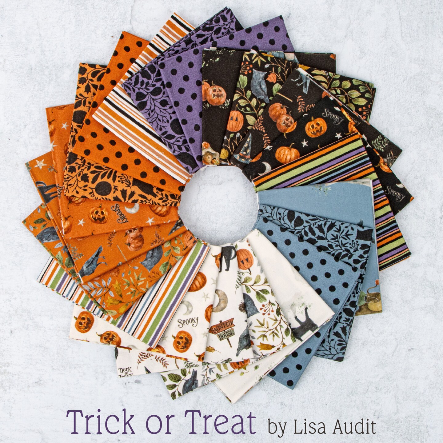 Stripes in Multi (c15965-multi) | Trick or Treat | Lisa Audit | Riley Blake