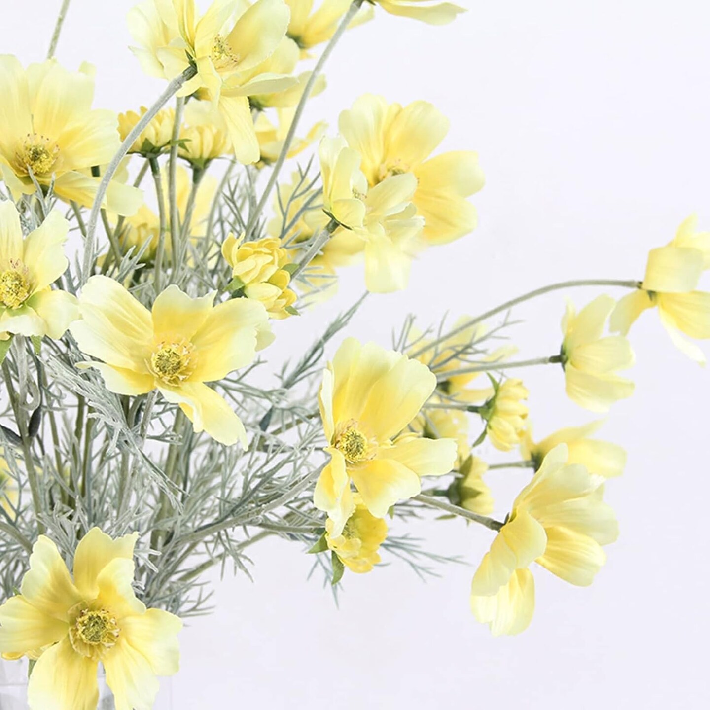 2 Pcs Artificial Fake Flowers Plants Cosmos Silk Flower Arrangements