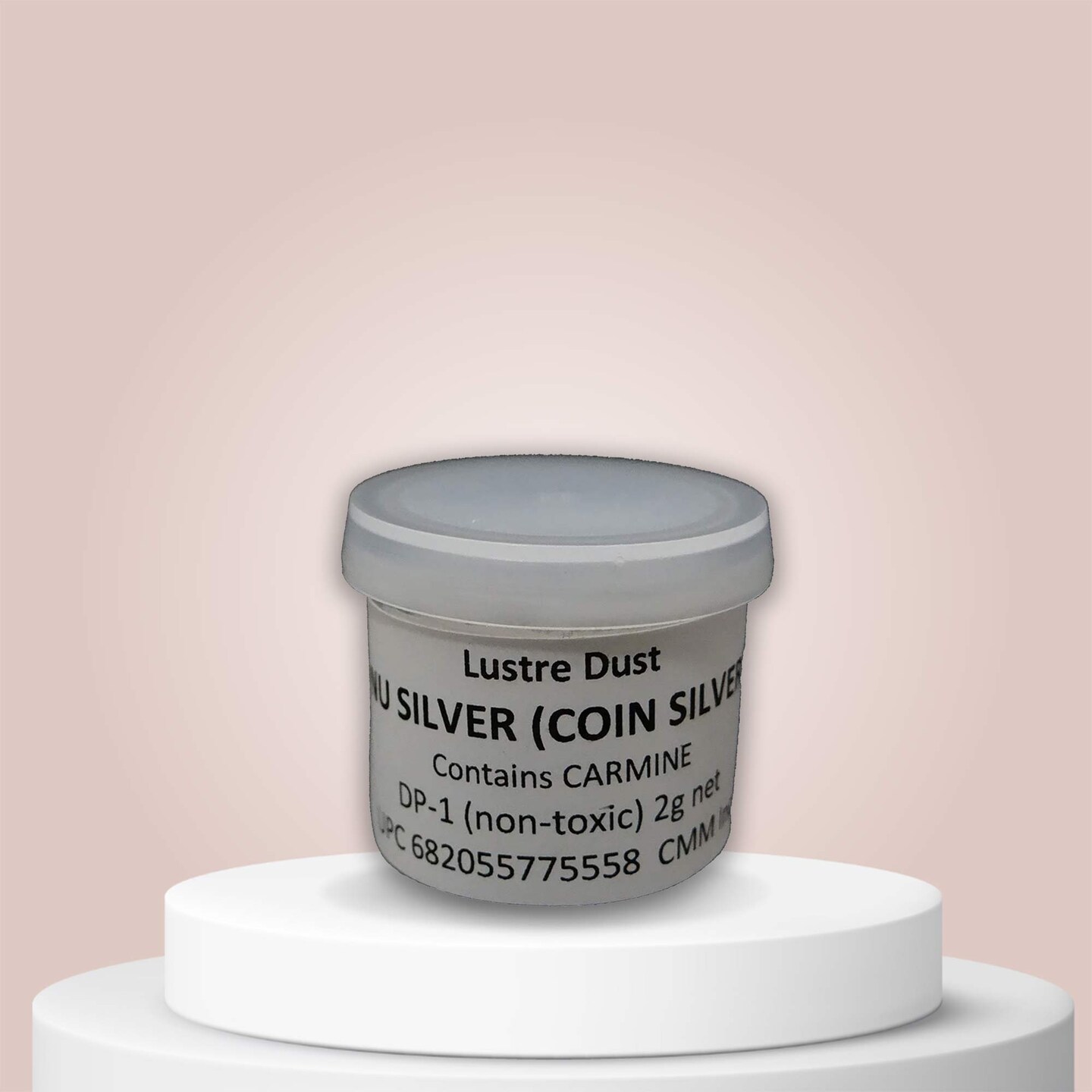 Nu Silver Luster Dust Coin Silver 2 Grams Edible Metallic Cake Decorating Powder